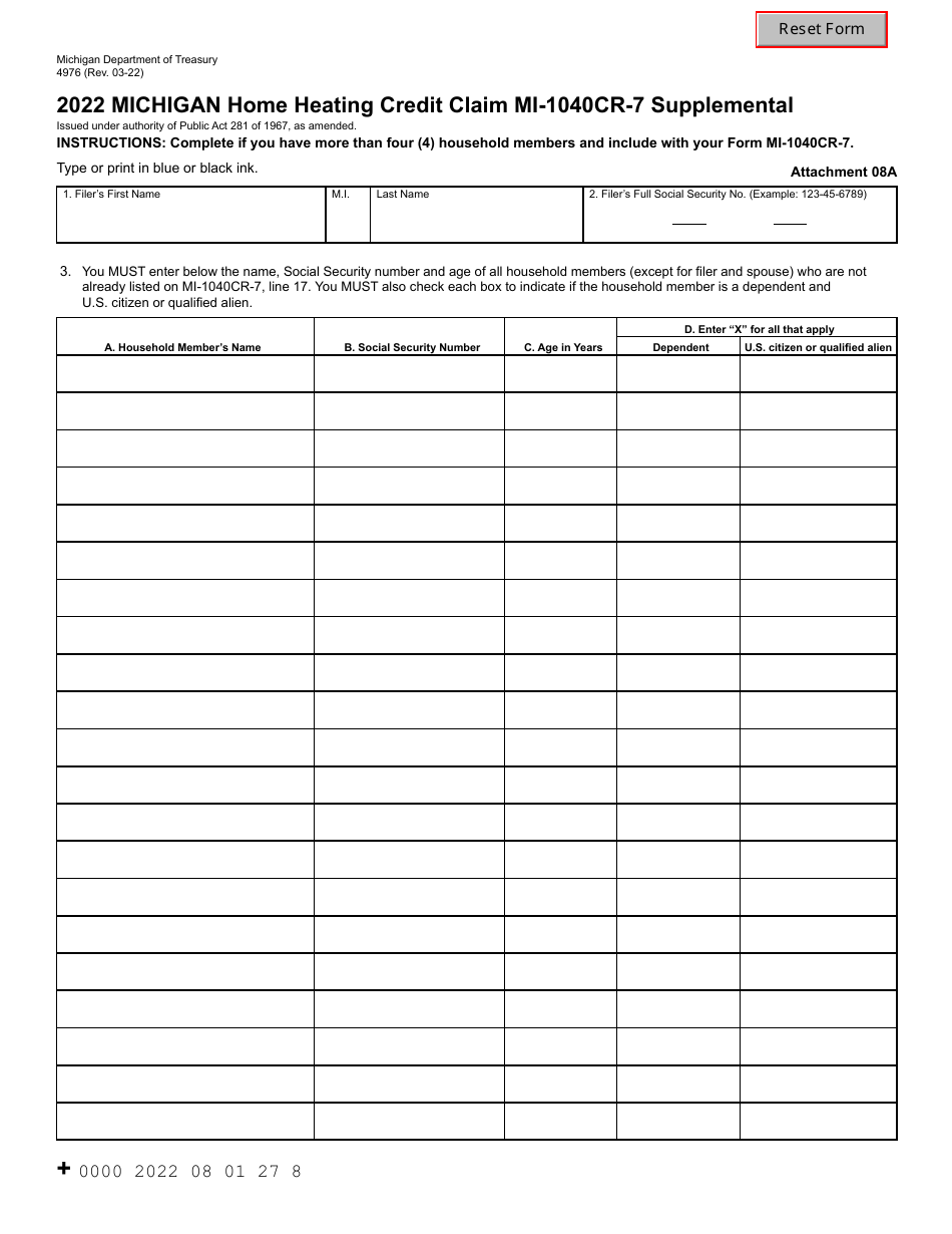 Form mi 1040cr 7 supplemental 4976 download fillable pdf or fill