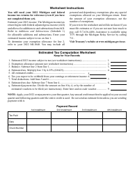 Instructions for Form MI-1040ES Estimated Individual Income Tax Voucher - Michigan, Page 2