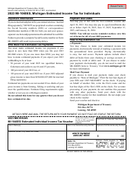 Document preview: Form MI-1040ES Estimated Individual Income Tax Voucher - Michigan, 2023