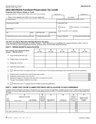Document preview: Form 4594 Michigan Farmland Preservation Tax Credit - Michigan, 2022