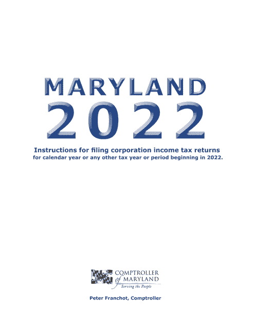 Maryland Form 500, COM/RAD-001 2022 Printable Pdf