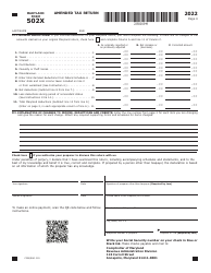 Maryland Form 502X (COM/RAD019) Amended Tax Return - Maryland, Page 4