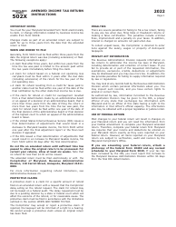 Maryland Form 502X (COM/RAD019) Amended Tax Return - Maryland, Page 5