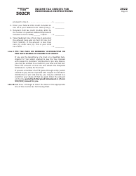 Maryland Form 502CR (COM/RAD-012) Income Tax Credits for Individuals - Maryland, Page 12
