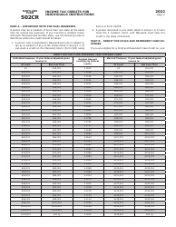 Maryland Form 502CR (COM/RAD-012) Income Tax Credits for Individuals - Maryland, Page 6