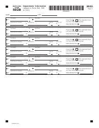 Maryland Form 502B (COM/RAD-026) Dependents&#039; Information - Maryland, Page 2