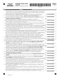 Maryland Form 502SU (COM/RAD-026) Subtractions From Income - Maryland, Page 2