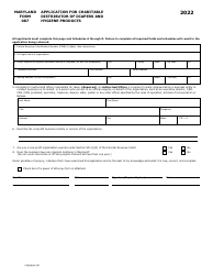 Maryland Form 087 (COM/RAD087) Application for Charitable Distributor of Diapers and Hygiene Products - Maryland, Page 2