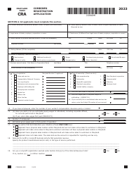 Maryland Form CRA (COM/RAD-093) Combined Registration Application - Maryland