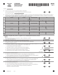 Maryland Form CRA (COM/RAD-093) Combined Registration Application - Maryland, Page 2