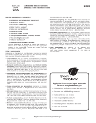 Maryland Form CRA (COM/RAD-093) Combined Registration Application - Maryland, Page 4