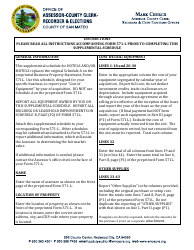 Document preview: Form 571-H Supplemental Schedule to Form 571l for Hotels and Motels - County of San Mateo, California