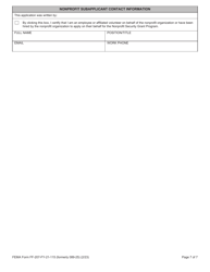 FEMA Form FF-207-FY-21-115 Investment Justification - Nonprofit Security Grant Program, Page 7