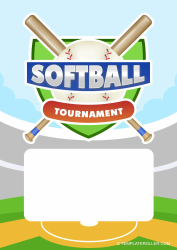 Document preview: Softball Flyer Template