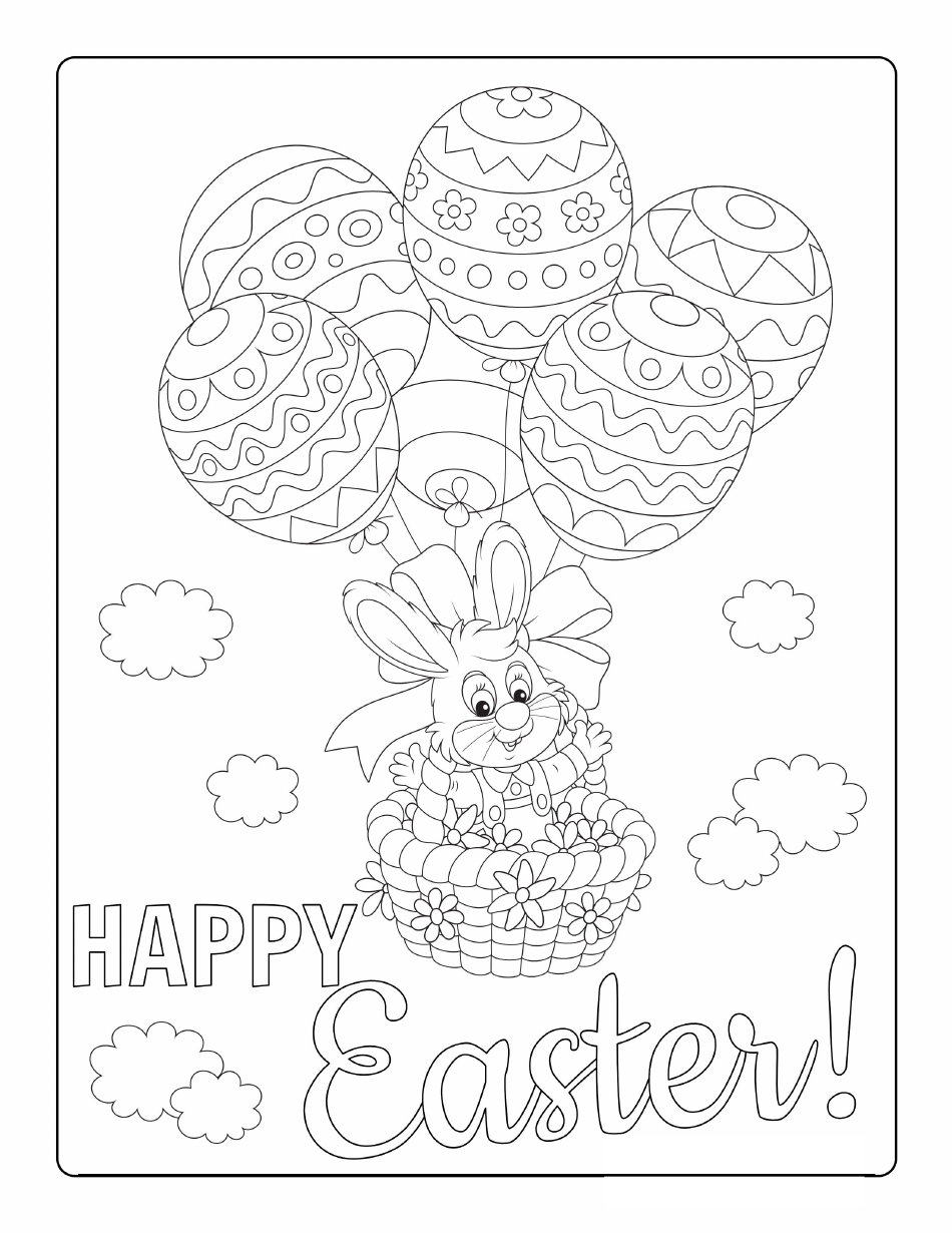 Easter Coloring Page - Sky