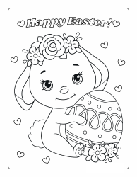 Document preview: Easter Coloring Page - Easter Bunny
