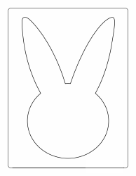 Document preview: Easter Bunny Template - Head