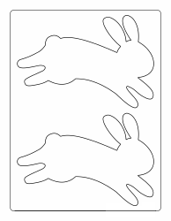 Document preview: Easter Bunny Template - Two Rabbits