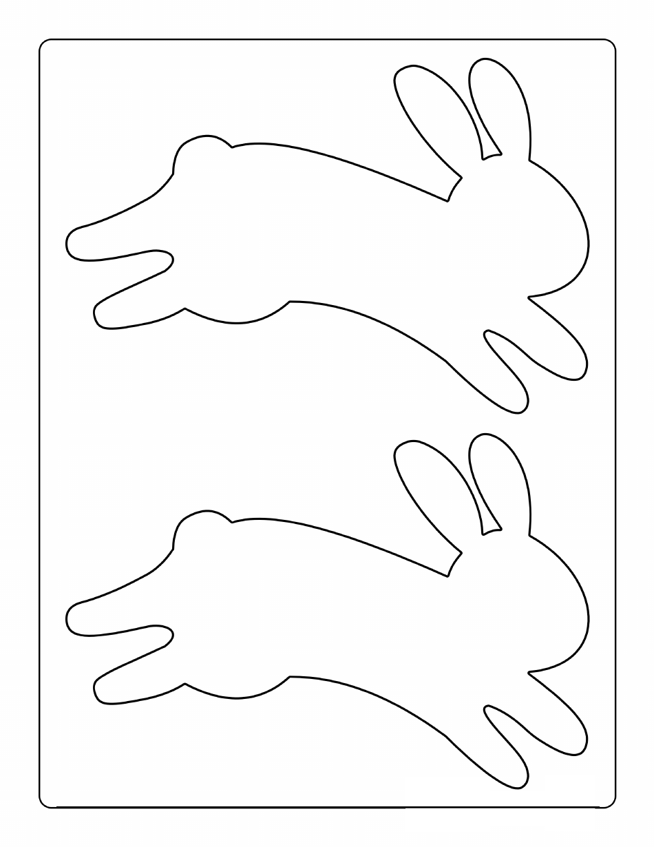Easter Bunny Template with Two Rabbits