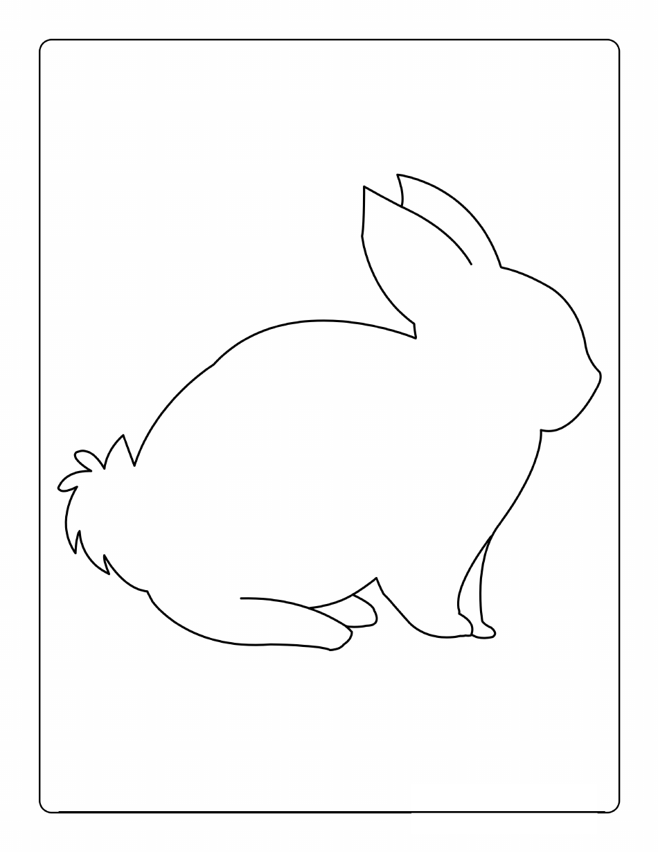 Easter Bunny Template - Big Rabbit