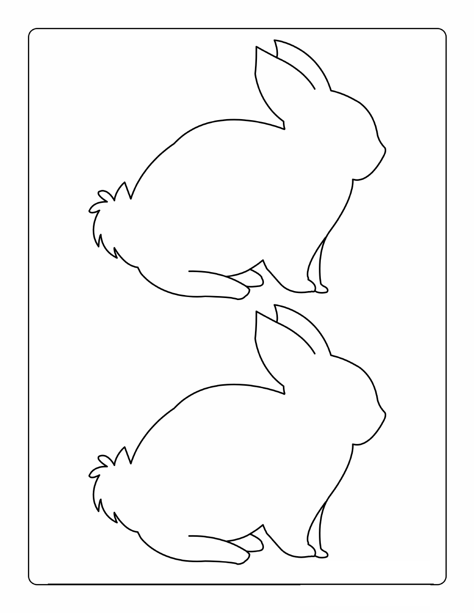 Easter Bunny Template Two Easter Bunnies Download Printable PDF
