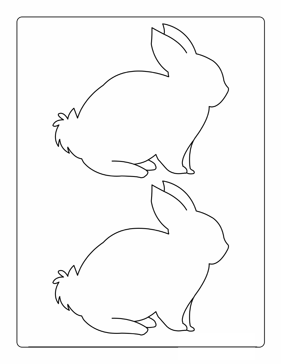 Easter Bunny Template - Two Easter Bunnies
