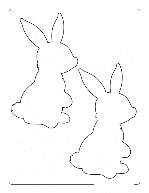 Easter Bunny Template with Small Rabbits on Templateroller.com