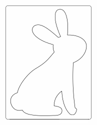 Document preview: Easter Bunny Template - Big Easter Bunny