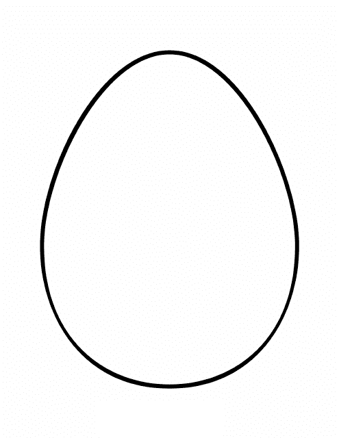 Easter Egg Template - One Big Egg