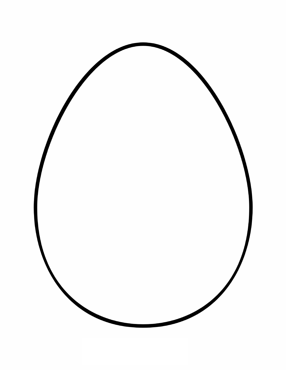 Easter Egg Template - One Big Egg