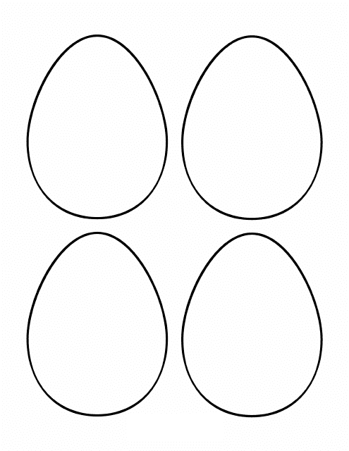 Easter Egg Template - Four Eggs