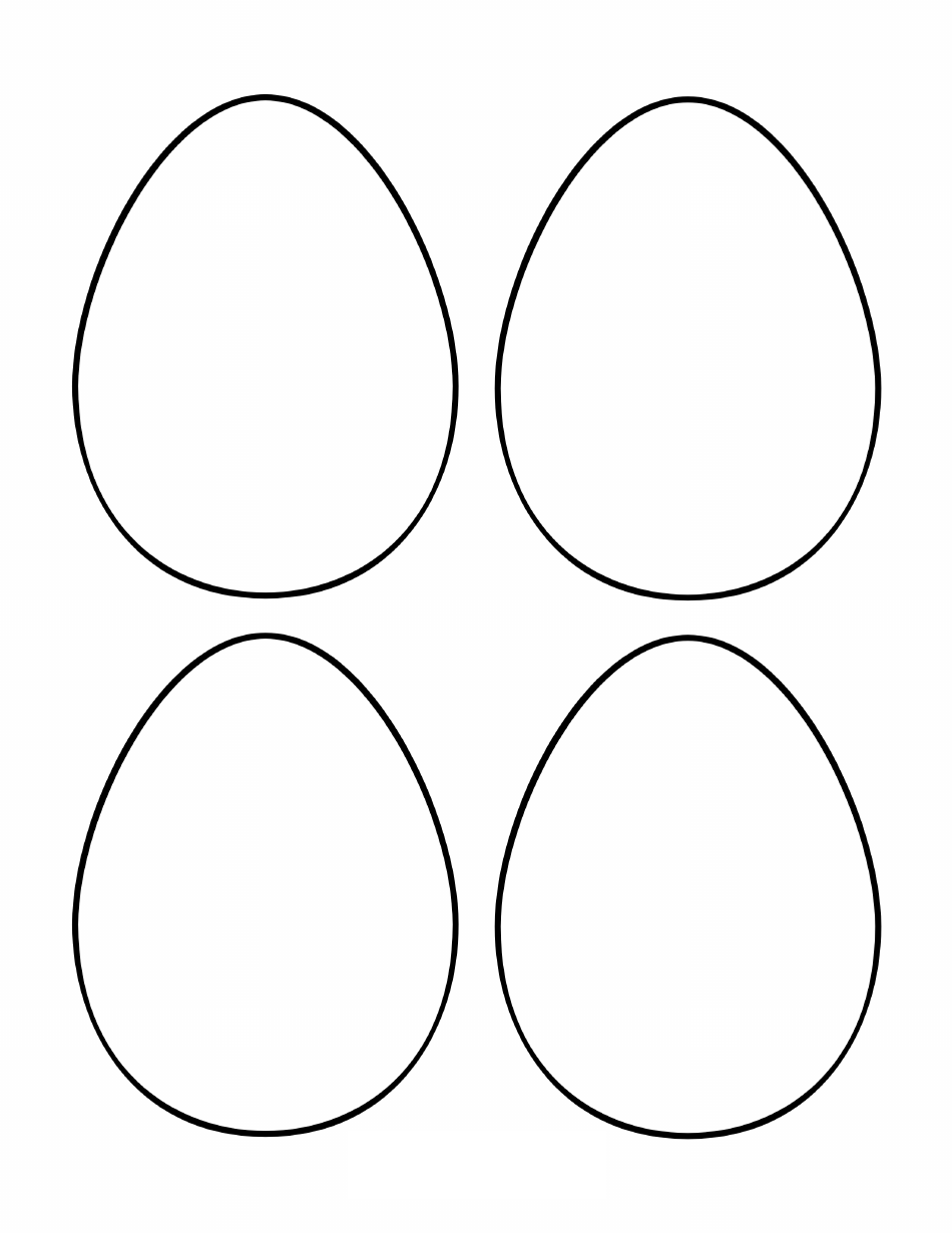 Easter Egg Template - Four Eggs