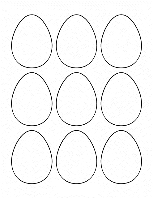 Easter Egg Template - Nine Eggs