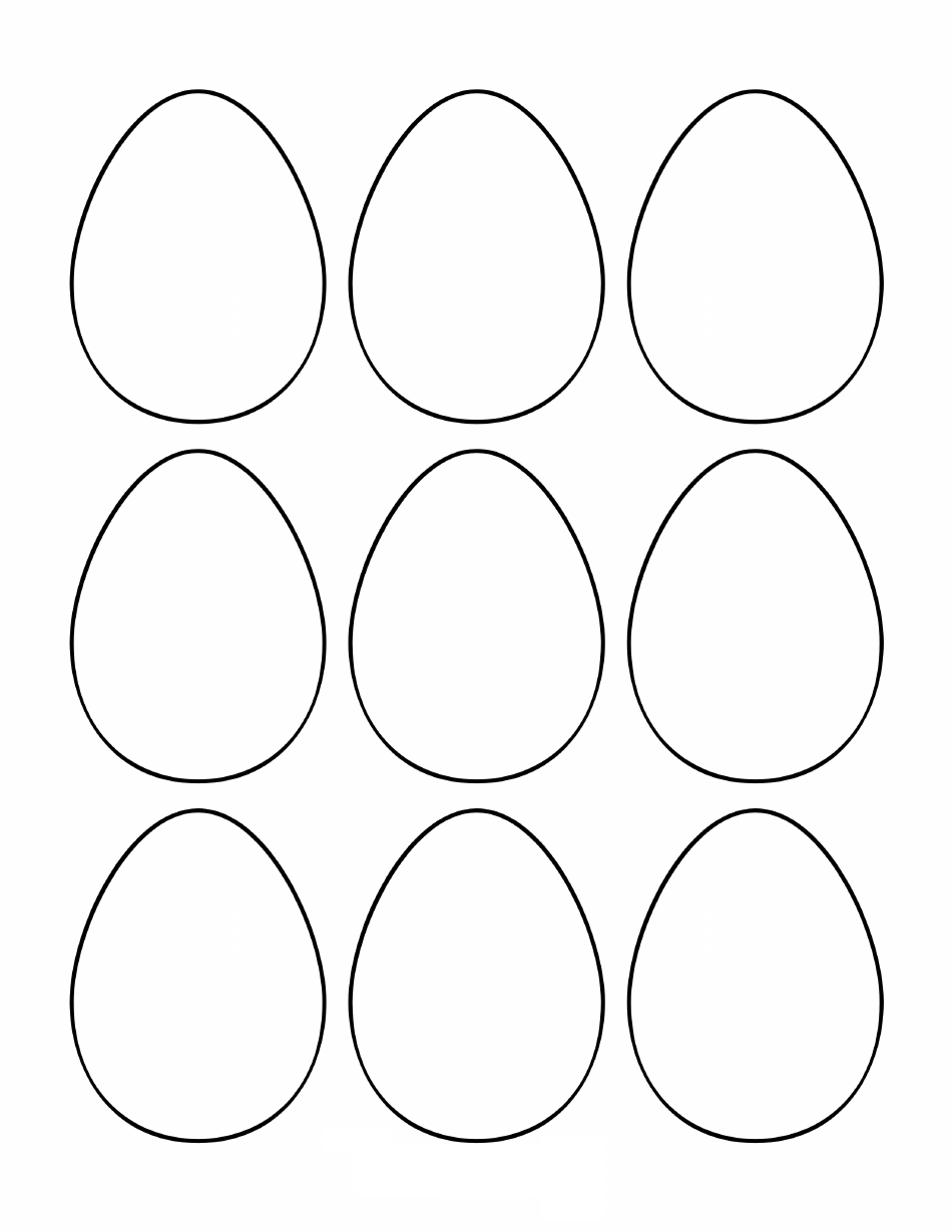 Easter Egg Template - Nine Eggs Download Printable PDF | Templateroller