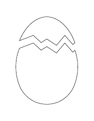 Document preview: Easter Egg Template - Cracked Egg