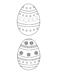 Easter Egg Template - Many Eggs