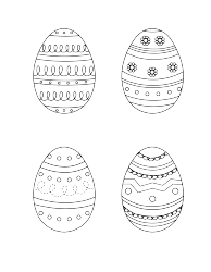 Easter Egg Template - Many Eggs, Page 2