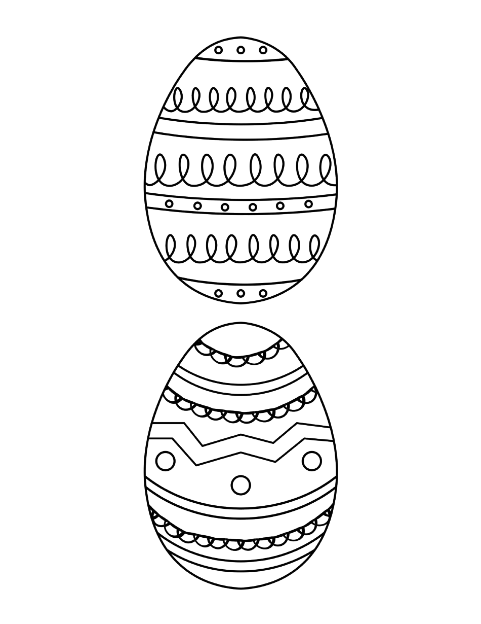 Easter Egg Template - Many Eggs, Page 3