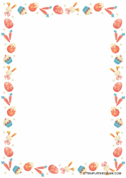 Document preview: Easter Border Template - Orange