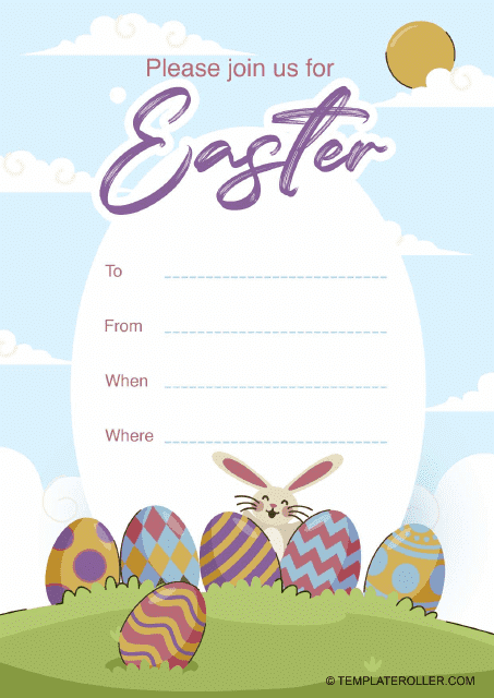 Easter Invitation Template - Eggs