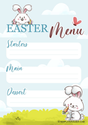 Document preview: Easter Menu Template
