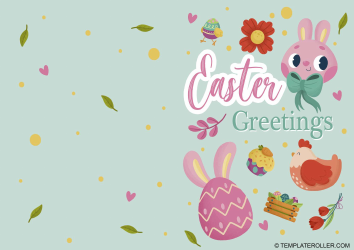 Document preview: Easter Card Template - Green