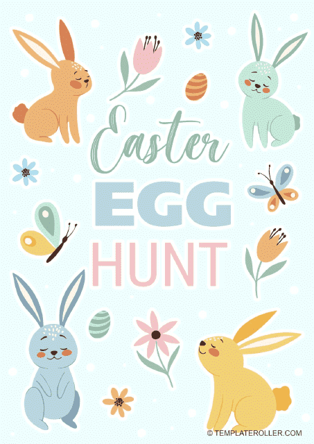 Easter Flyer Template - Rabbits