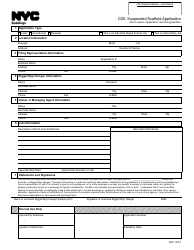 Document preview: Form CD5 Suspended Scaffold Application - New York City