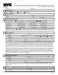 Document preview: Form CD7 Notification of Erecting, Climbing or Dismantling of Climber or Tower Crane - New York City