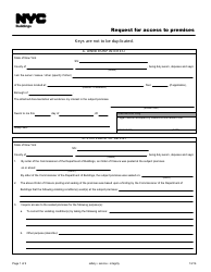 Form PE7 Request for Access to Premises - New York City