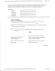 Form PCF0102 Excavation Type 1a Application - Palm Beach County, Florida, Page 3