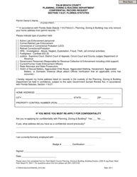Document preview: Confidential Record Request - Palm Beach County, Florida
