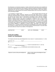 Form 105 Inspection Completion Agreement - Palm Beach County, Florida, Page 2