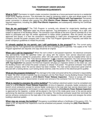 Temporary Under Ground (Tug) Program Agreement Form - Palm Beach County, Florida, Page 2